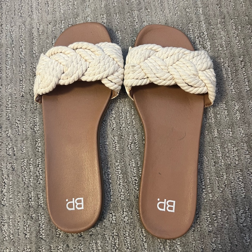 BP cream woven boho sandals